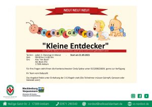 Read more about the article “Kleine Entdecker” – Krabbelgruppe in der Anklamer Kita “Am Bock” startet